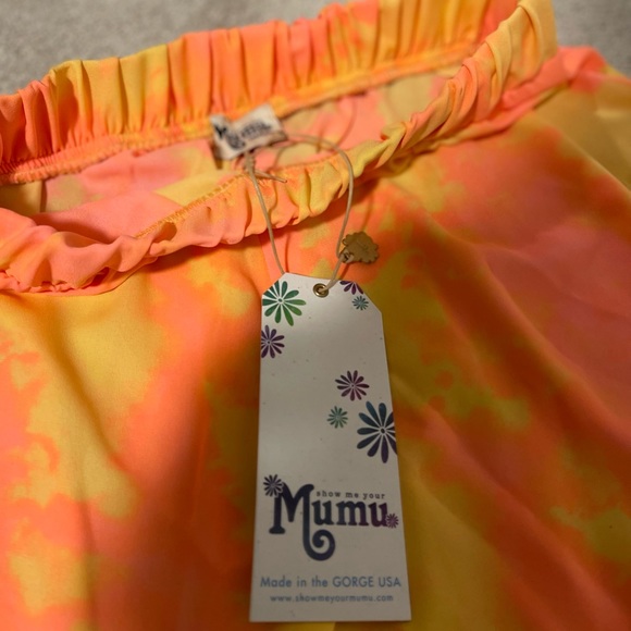 NWT! show me your mumu Carlos Swing Shorts, Golden Hour Tie Dye, size S - Picture 8 of 9